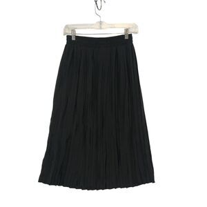 Gailord‎ Vintage Womens Black Pleated Pull On Skirt, sz 10, 24-28 waist